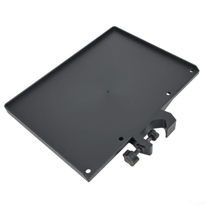 Microphone Stand Soundcard Tray, Plastic Sound Card Tray Mount Clamp on Rod Holders for Live Streaming, Recording, Black(L) - size: L