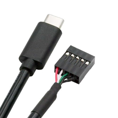 chenyang USB 2.0 Front Panel Header 9/10Pin to USB C Male Mainboard Header Port Data Extension Cable Adapter 0.5M - style: USB Type-C