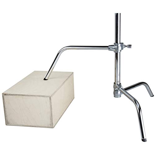 Kupo 40" C-Stand Sliding Leg with Quick-Release System Professional Grip Stand for Photography and Video Lighting Support with Silver Steel Riser, Silver (KS707412)