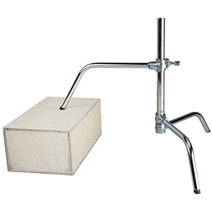 Kupo 40" C-Stand Sliding Leg with Quick-Release System Professional Grip Stand for Photography and Video Lighting Support with Silver Steel Riser, Silver (KS707412)