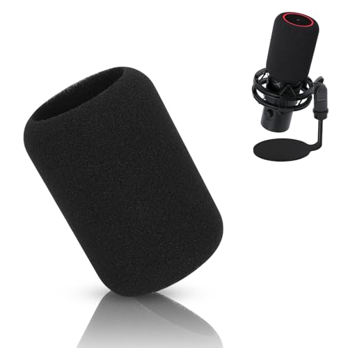 Mic Windscreen for HyperX QuadCast2 - Foam Mic Covers Improve Recording Quality, Professional Hyperx QuadCast 2 Pop Filter by YOUSHARES - color: Black-A(compatible with HyperX QuadCast 2)