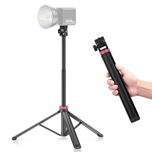 VIJIM MT-79 Extendable Photography Light Stand, 81" Portable Adjustable Light Tripod with 1/4" Screw, 360° Ball Head Camera Phone Tripod for Continute Output Lighting, Webcams, Cameras,for Pocket3