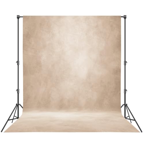 Abstract Professional Photography Backdrop for Portrait Photo Props Booth Background Photoshoot Studio with Polyester Fabric Roller Pocket on Top (8x10ft,Light Beige,No Stand) - color: Light Beige, size: 8'x10'