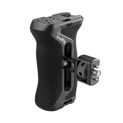 SmallRig Side Handle with (1/4" & 3/8") Two-in-One Locating Screw, Stretchable Mounting Point, Ergonomic Handgrip with 36mm Up/Down Adjustable, Left/Right Hand Universal - style: Two-in-One Side Handle