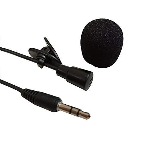 3.5mm Lavalier Microphone Hand-Free Collar Clip Mic for Video Meeting