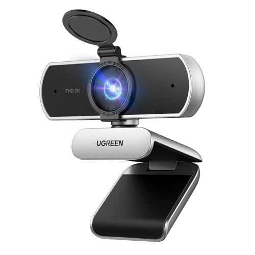 UGREEN 2K Webcam for PC Ultra HD 1080P Computer Webcam with Microphone, PC Camera with Privacy Cover, USB Web Camera for Streaming, Conference, Video Calling, Zoom, Skype, Teams, FaceTime, Space Grey - color: Space Grey