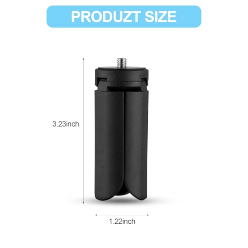 Mini Tripod for DJI Osmo Pocket 3 & 2, Foldable Stand with 1/4″-20 Screw Mount, Portable, Compact Desktop Stand Compatible with Osmo Pocket, DJI Osmo Action 5/4, and Insta360 Ace Pro