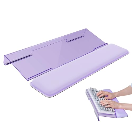 Laborio Computer Keyboard Stand for Desktop, Keyboard Wrist Rest Holder Stand for Easy Typing with Wrist Pad for Office Desk, Home, School(Purple) - color: Purple