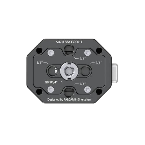 FALCAM F38 Quick Release Base V2, Quick Release System, Base with 1/4" and 3/8" Screw Thread for Tripod, Monopod, Stabilizer, Slider - 3364 - size: F38 QR Clamp V2 only