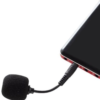 OSALADI 2pcs Mini Denoise Condenser Microphone for Phone, Tablet, Laptop – Flexible Gooseneck with 3-Pole 4-Pole Plugs, Black – Compact Live Streaming and Vlogging Mic for Video Recording
