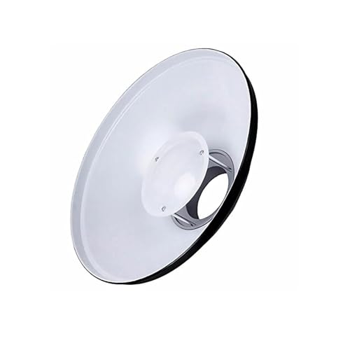 Godox 16.5inch/42cm White Beauty Dish Bowens Mount Reflector w/White Diffuser, Light Modifier for Bowens Mount Studio Strobe Flash Light Monolight for Godox SK400II, AD600Pro, AD600BM, MS300 - color: white