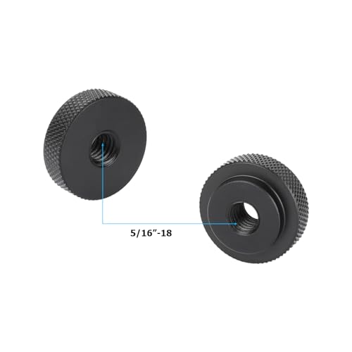 CAMVATE 5/16"-18 Female Thumb Wheel Lock Nut Adapter(4 Pieces,Black)-24009 - color: Black