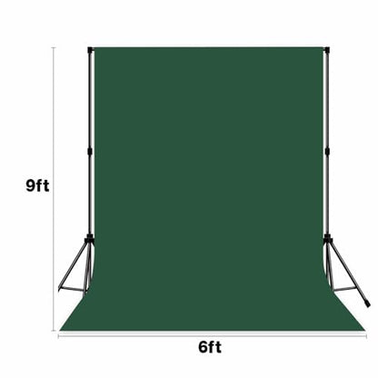 Photo Backdrop Deep Green Background Fabric Professional Photography Solution 6x9ft Seamless Design Eliminate Wrinkles Natural Theme Photography and Flower Background - color: Deep green, size: 6x9ft