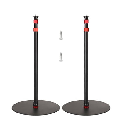 GVM YB2L200 79.9in Heavy Duty Light Stand Kit (2-Pack), Round Base Monopod, 10kg Load Capacity, Flat Base for Stability, for Video Recording, Live Streaming, Interviews & Photography Studio