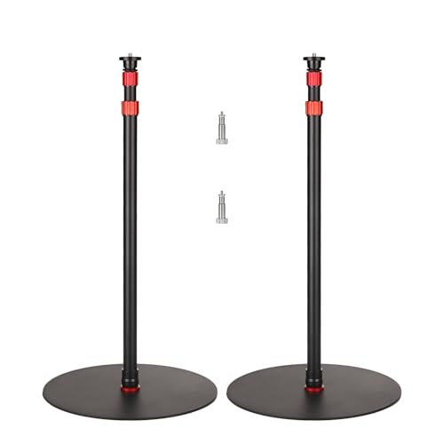 GVM YB2L200 79.9in Heavy Duty Light Stand Kit (2-Pack), Round Base Monopod, 10kg Load Capacity, Flat Base for Stability, for Video Recording, Live Streaming, Interviews & Photography Studio