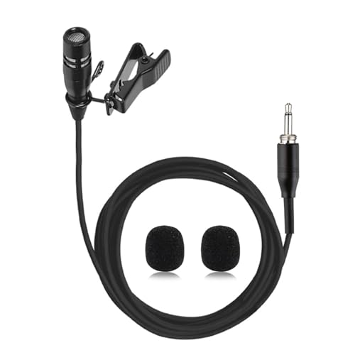 Lavalier Lapel Microphone Unidirectional Condenser Super Cardioid Mic Compatible with Wireless Bodypack Transmitter System with 3.5mm Thread Screw Plug - style: 3.5mm Thread screw Plug