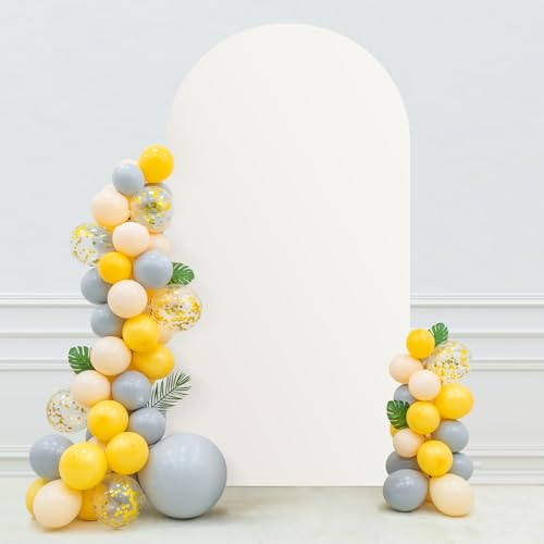 7.2FT Arch Backdrop Cover, White Stretchy Wedding Arch Cover, Decorative Backdrop Cover, Balloon Arch Cover for Party, Ceremony, Baby Shower - color: White Arch Cover-(7.2FT)