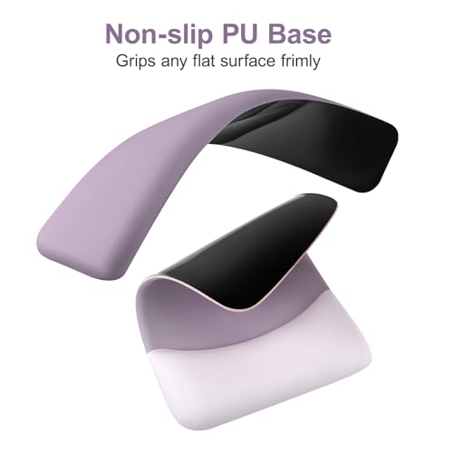 MOSISO Keyboard Mouse Pad Set, Large Gaming Mouse Pad&Rectangular Keyboard Wrist Rest&Mousepad with Wrist Rest&Coaster, Ergonomic Non-Slip&Easy Typing Pad with Curved Silicone Lining, Purple - color: Purple
