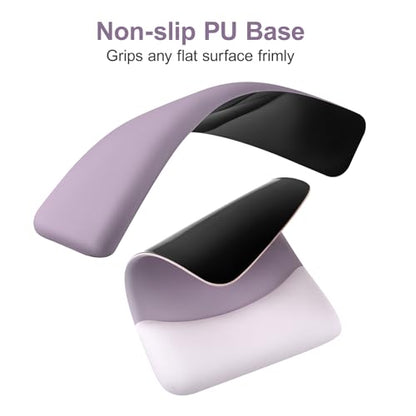 MOSISO Keyboard Mouse Pad Set, Large Gaming Mouse Pad&Rectangular Keyboard Wrist Rest&Mousepad with Wrist Rest&Coaster, Ergonomic Non-Slip&Easy Typing Pad with Curved Silicone Lining, Purple - color: Purple