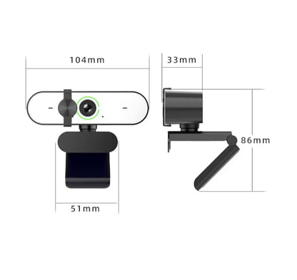 2K Webcam with Noise Cancellation Microphone, Plug & Play HD USB Webcam, 90° FOV, Privacy Cover, Portable Camera for Laptop, Desktop, PC, Mac, Zoom, Skype (C) - color: C