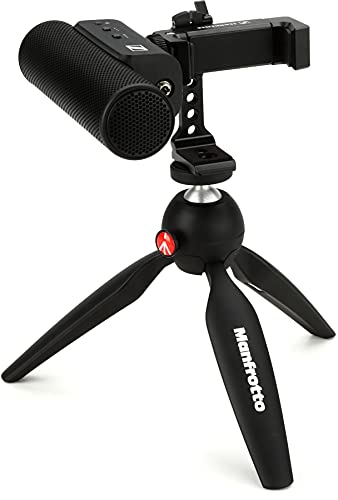 SENNHEISER Professional MKE 400 + Mobile Kit, Directional On-Camera Microphone with Smartphone Clamp & Manfrotto PIXI Mini Tripod, 509257, Auxiliary,Black - style: MKE 400 + Mobile Kit