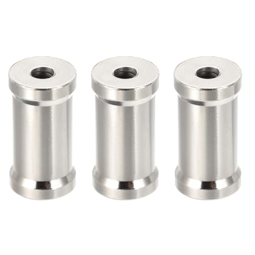 PATIKIL Camera Spigot Screws Converter 1/4" to 3/8" Female to Female, 3 Pack Tripod Screw Adapters Spigot Stud for Light Stand Hot Shoe Cold Shoe Adapter Ball Head Flash, Black