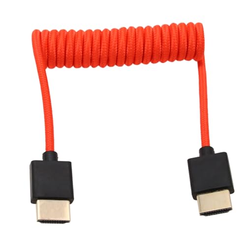 HDMI 4K 120p 8K Cable Braided Coiled for Ninja V SmallHD Blackmagic Monitor Sony A7RV A7m4 FX9 Canon C400 C70 C500II Lumix S1H Nikon Z9 Camera Type A HDMI 2.1