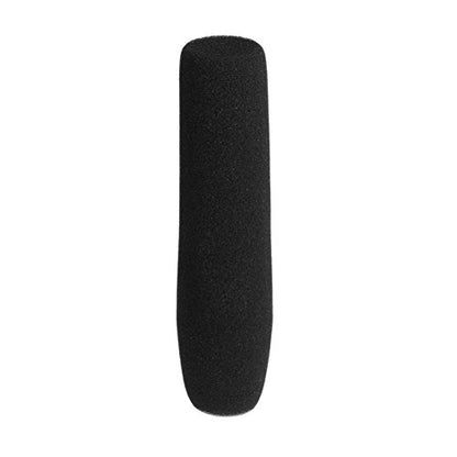 AKOAK 1pc x 12 cm Black Camera Microphone Windscreen Soft Foam Mic Cover Sponge for Shotgun Microphones for Audio-Technica, Azden, Ikegami, Panasonic, Schoeps, Shure, Sennheiser & Sony Mics