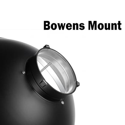 Godox 16.5inch/42cm Silver Beauty Dish Bowens Mount Reflector with White Diffuser, Light Modifier for Bowens Mount Studio Strobe Flash Light Monolight for Godox SK400II, AD600Pro, AD600BM, MS300 - color: Silver Inner