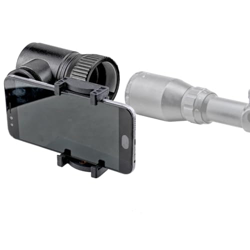 All-Metal Rifle Scope Phone Mount – Fast-Locking Camera Adapter with Dual Viewing Angles – Universal Fit for iPhone & Android for Hunting and Birding - size: Smartphone - Scope Phone Mount (Pro+)