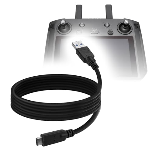 BoxWave Cable Compatible with DJI Smart Controller - DirectSync - USB 3.0 A to USB 3.1 Type C, USB C Charge and Sync Cable - 6ft - Black