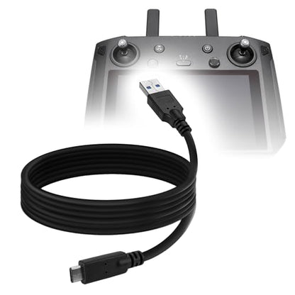 BoxWave Cable Compatible with DJI Smart Controller - DirectSync - USB 3.0 A to USB 3.1 Type C, USB C Charge and Sync Cable - 6ft - Black