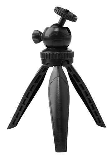 REFLEX CAMERA 1/4" Mount 360° Ball Head Mini Tripod Stand Holder - Portable, Lightweight for DSLR, Webcam & Phones, Strong Stability, Adjustable Angle, for Vlogging, Photography & Filming