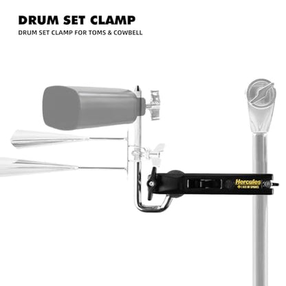 Drum Set Clamp, Cowbell Clamp, Special Effects Drum Clamp with Universal Ball, Drum Clamp Be Used for Toms, Cowbells,Small Percussion Instruments, Percussion Instrument Accessories.