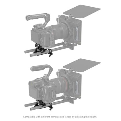 SmallRig Mount Plate for Arca-Swiss Quick Release Clamp and Bottom Plate for Manfrotto Type with Height-Adjustable 15mm Rod Clamp Mount - 4233 - style: Baseplate w/ 15mm Rod Mount