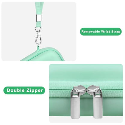 Canboc Carrying Case for Kodak PIXPRO FZ55/ FZ45 16MP Digital Camera, FZ45 Video Vlogging Camera Bag, Mesh Pocket fit Cable, SD Card, Mint Green (Case Only) - color: Small-Mint Green