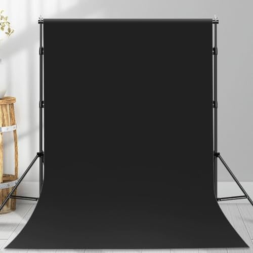 Black Backdrop Background Fabric Backdrop for Shoot Portraits Party Video Studio 5X7ft - color: Black, size: 5x7ft