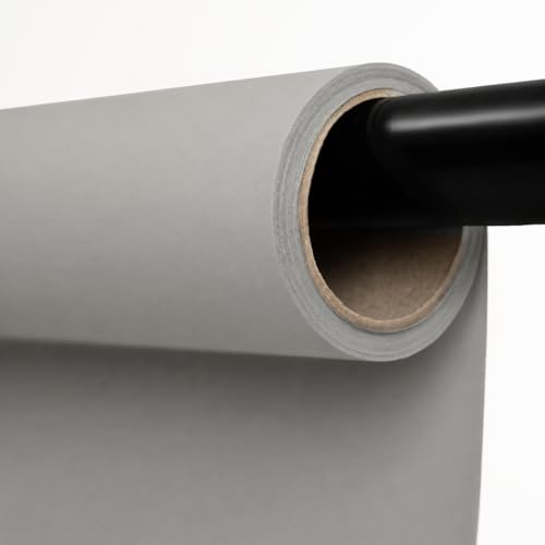 Kate Seamless Paper Backdrop for Photography Light Gray Photo Backdrop Paper (53''x16.4' Pursuit Grey) - color: Pursuit Grey, size: 53''x16.4'