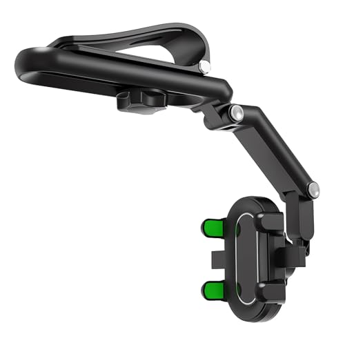 B1 Rotatable and Retractable Car Phone Holder - 2024 New 1080 Multifunction Sun Visor Universal 360 Rotating Phone Holder for Vehicle Rear View Mirror - color: B1