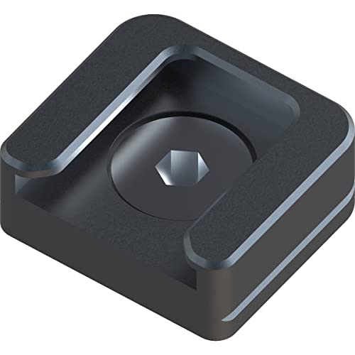 KONDOR BLUE | Cold Shoe Receiver Mount Plate | 1/4”-20 Camera Accessory Cold Shoe Adapter for Microphones, Lights & Monitors, Rubber O-Ring, Ultra-Lightweight | Gray