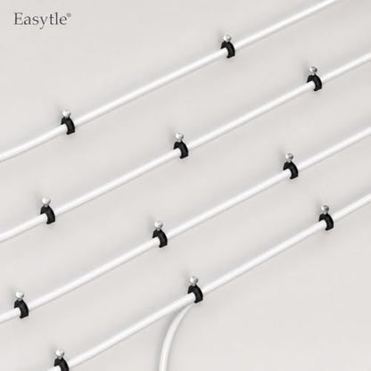 200 Pcs Cable Clips 4/6/8/10mm Nail in Cable Clips Cable Wire Clips Cable Tacks Coax Cable Clips Speaker Wire Clips Cable Nails for Cords Wall Wire Clips RG6 RG59 CAT6 RJ45 Ethernet Cable Clips Black