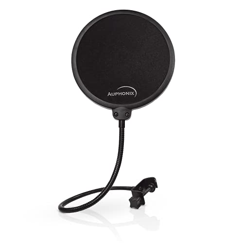 Pop Filter for Mic - 6-inch Diameter, Dual Layered Microphone Pop Screen for Studio Recording, Podcasts and Streaming - MPF-1﻿ - size: Desktop Microphone Compatible