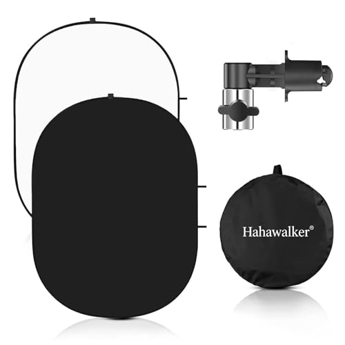 Black&White Chromakey Backdrop with Clip,Portable 3X5ft Black White Screen 2 in 1 Pop Up Collapsible Backdrop for Photo and Video Shooting,Gaming - color: Black&White