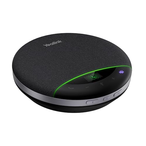 Yealink Bluetooth Speakerphone SP96 Support Daisy-Chain 26H Talk Time Teams Certified 65mm Conference Speaker and 6 Microphones Smart AI Noise-Canceling 5m Voice Pickup Radius 1.2m USB C/A 400g - color: SP96, size: Teams Certified