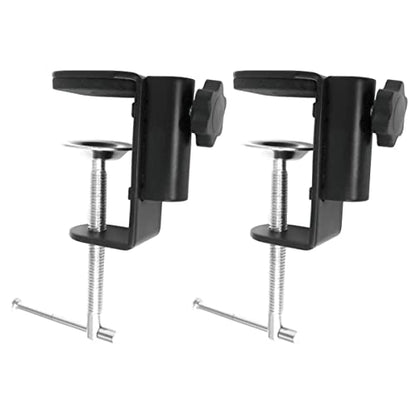 Desk lamp Clamp: 2PACK 1/2 Enlarge Hole Replacement C Clamp Desk Light,Magnifying Glass w/ Light,Table Mic Stand,Mic Arm Desk Mount, Phone Holder,for Office Work Task (M Black) (C CLAMP SMALL) - color: M Black