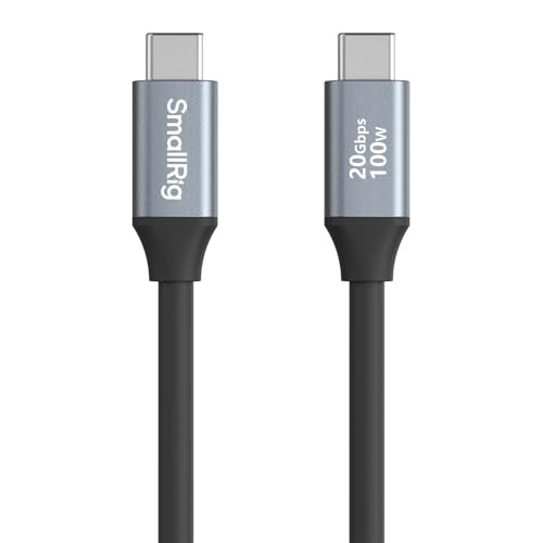 SMALLRIG USB C to C Data Cable - 1.97ft/60cm, 20Gbps Speed, PD 100W Fast Charging, for iPhone, MacBook, Cameras & More - size: 1.97FT, style: Straight to Straight