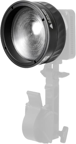 Amaran Mini Fresnel with Mini Barn Doors Bowens Mount Attachment Designed for Halo 100x 200x,Ray 60c & 120c, and Other Bowens Mount Led Video Light (Small) - size: Small