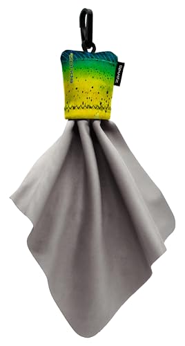 SPUDZ Classic Microfiber Lens Cleaner – Clip-On Pouch, Washable – for Binoculars, Scopes, Glasses, Screens | Classic | Mahi Mahi, 6 x 6 Inch - color: Mahi Mahi, size: 6 x 6 Inch
