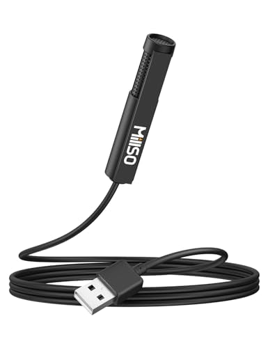MillSO USB PC Microphone Plug & Play Omnidirectional External Lavalier Mini USB Microphone for Computer, Laptop, YouTube, Meeting, Recording, Podcasting, Gaming - 1.5m/4.9ft - color: Handheld