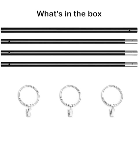 10ft/3M Background Folding Crossbar, Photography Lighting Muslin Backdrop Support Crossbar, 1 x 3m Crossbar, 3 x Clip - size: 1 x Crossbar